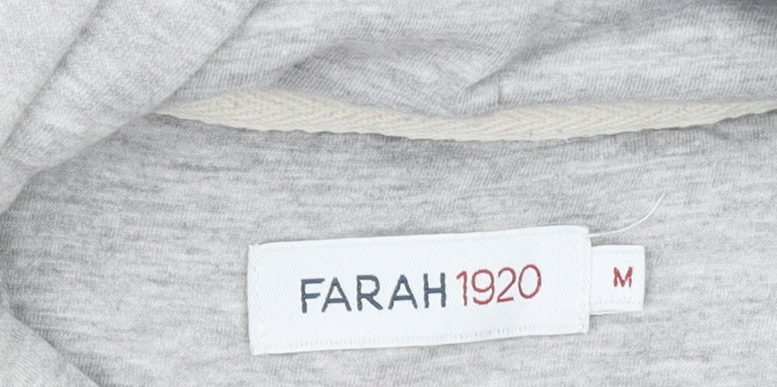Mens UK Size M Farah Grey Pullover Hoodie