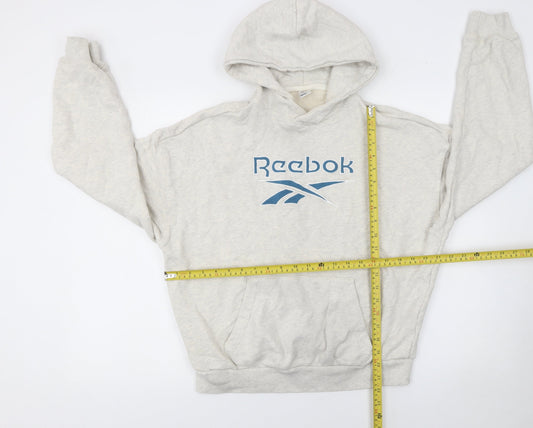 Womens UK Size M Reebok Beige Pullover Hoodie