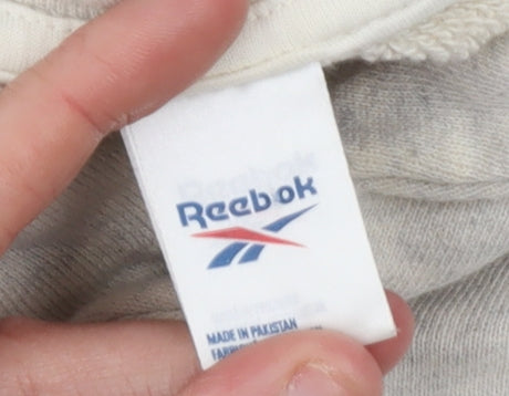 Womens UK Size M Reebok Beige Pullover Hoodie