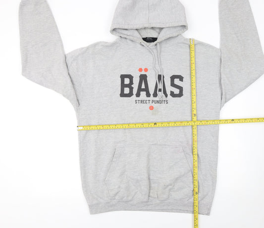 Mens UK Size L Baas Grey Pullover Hoodie