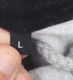 Mens UK Size L Baas Grey Pullover Hoodie