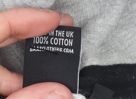 Mens UK Size L Baas Grey Pullover Hoodie