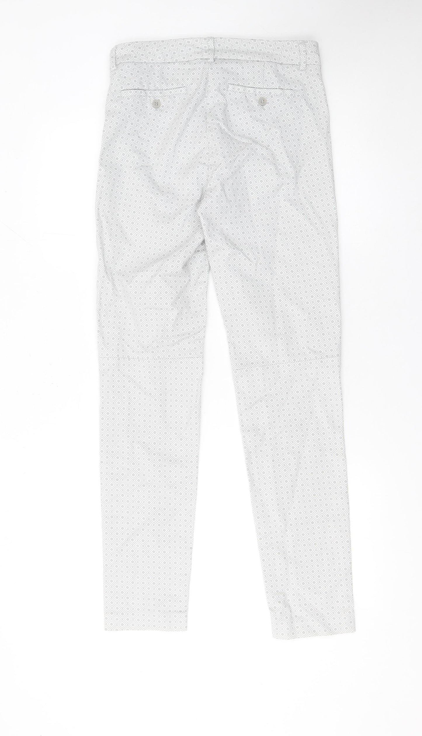 Womens UK Size 10 ecru Slim Fit Casual Business Travel Grey Trousers
