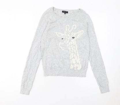 Womens UK Size 6 New Look Grey Pullover Jumper