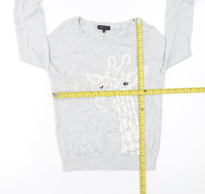 Womens UK Size 6 New Look Grey Pullover Jumper