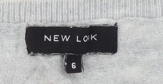 Womens UK Size 6 New Look Grey Pullover Jumper
