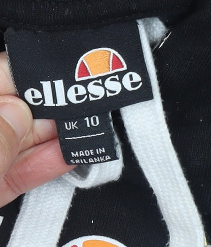 Womens UK Size 10 ellesse Black Pullover Hoodie