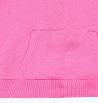 Converse Girls Pink Hoodie L 12-13 Years Pullover Cotton Blend Sweatshirt