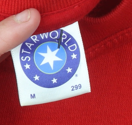 Womens UK Size M Starworld Red Pullover Sweatshirt
