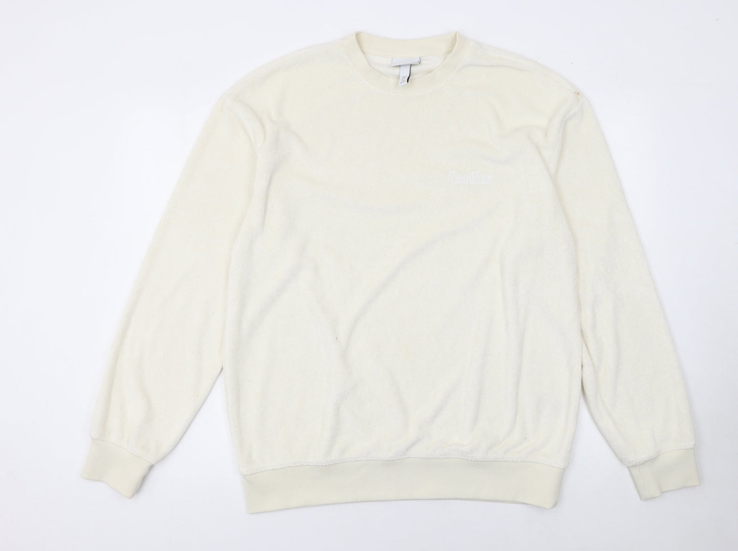 Womens UK Size M H&M Beige Pullover Sweatshirt