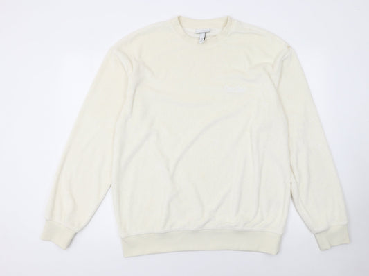 Womens UK Size M H&M Beige Pullover Sweatshirt