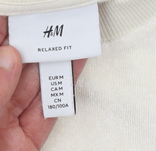 Womens UK Size M H&M Beige Pullover Sweatshirt