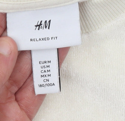 Womens UK Size M H&M Beige Pullover Sweatshirt
