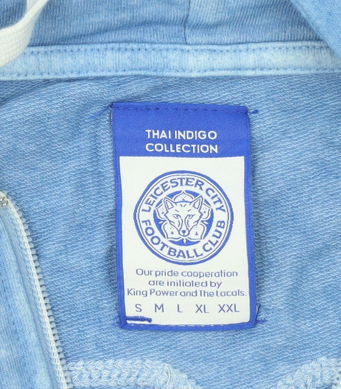 Womens UK Size M Leicester City Football Club Blue Full Zip Hoodie
