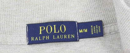 Ralph Lauren Men’s Beige 1/2 Zip Cotton Knit Jumper M