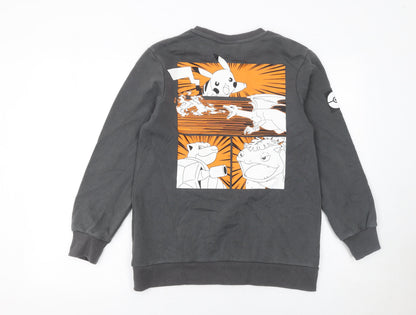 Pokémon Boys Grey 12-13 Years Pullover Sweatshirt Graphic Print Charizard