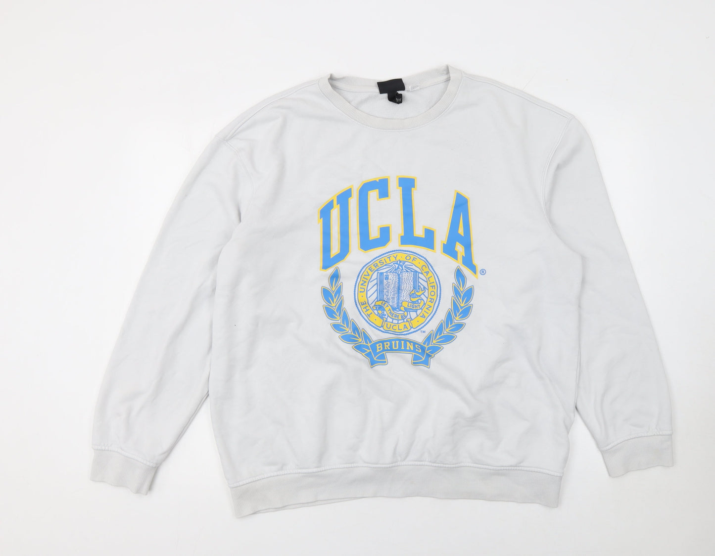 Womens UK Size L H&M White Pullover Sweatshirt