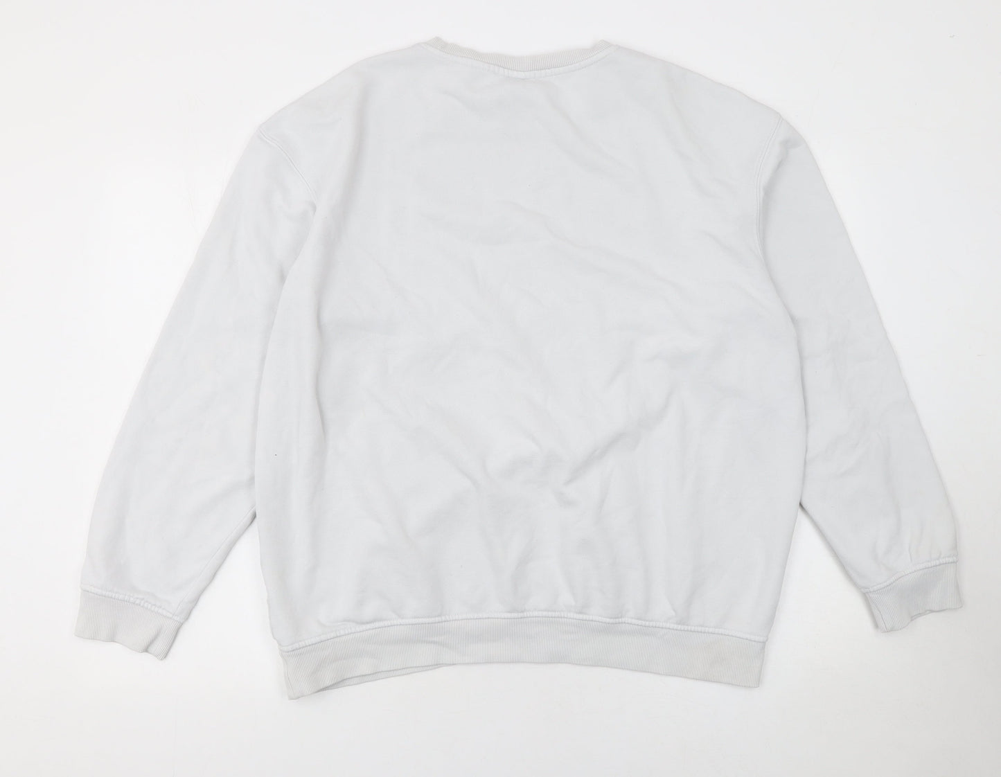 Womens UK Size L H&M White Pullover Sweatshirt
