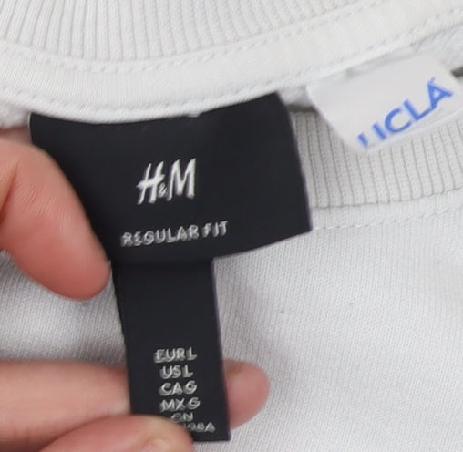 Womens UK Size L H&M White Pullover Sweatshirt