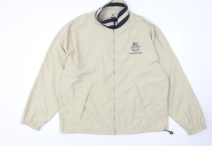 Mens UK Size L Cutter & Buck Beige Windbreaker Coat