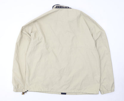 Mens UK Size L Cutter & Buck Beige Windbreaker Coat