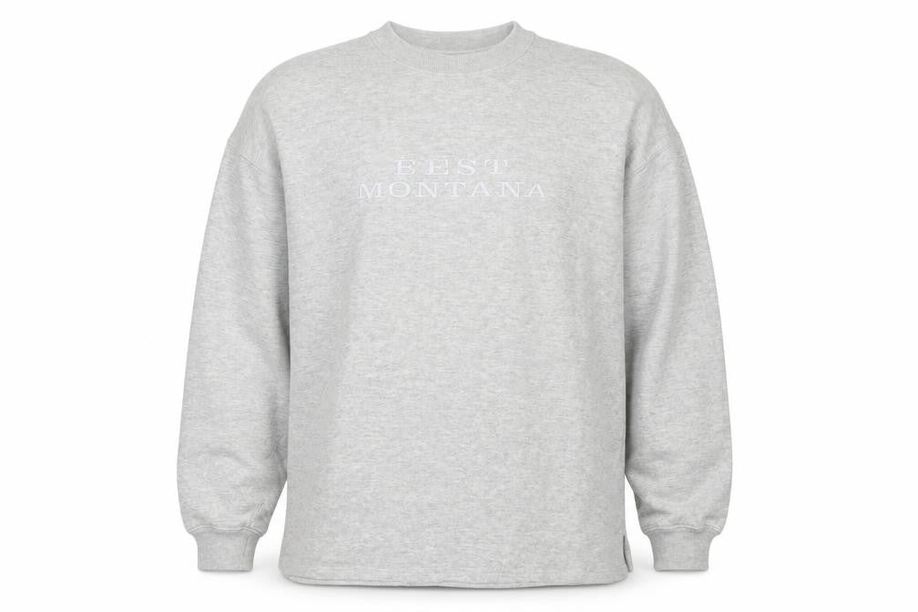 Bonmarché Basics Men's Grey Pullover Sweatshirt L Crew Neck Classic Fit