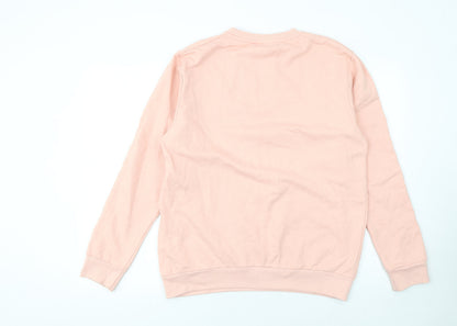 Womens UK Size 14 Disney Pink Pullover Sweatshirt