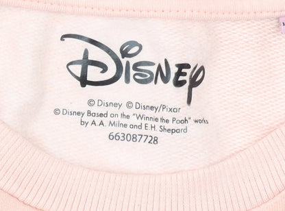 Womens UK Size 14 Disney Pink Pullover Sweatshirt