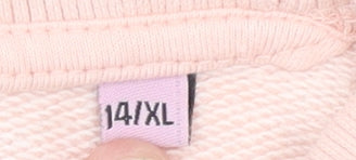 Womens UK Size 14 Disney Pink Pullover Sweatshirt