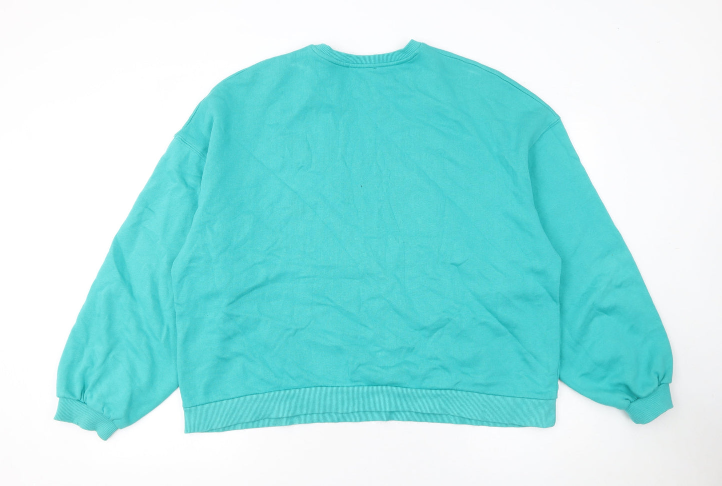 Womens UK Size XL Bershka Blue Pullover Sweatshirt