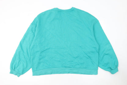Womens UK Size XL Bershka Blue Pullover Sweatshirt