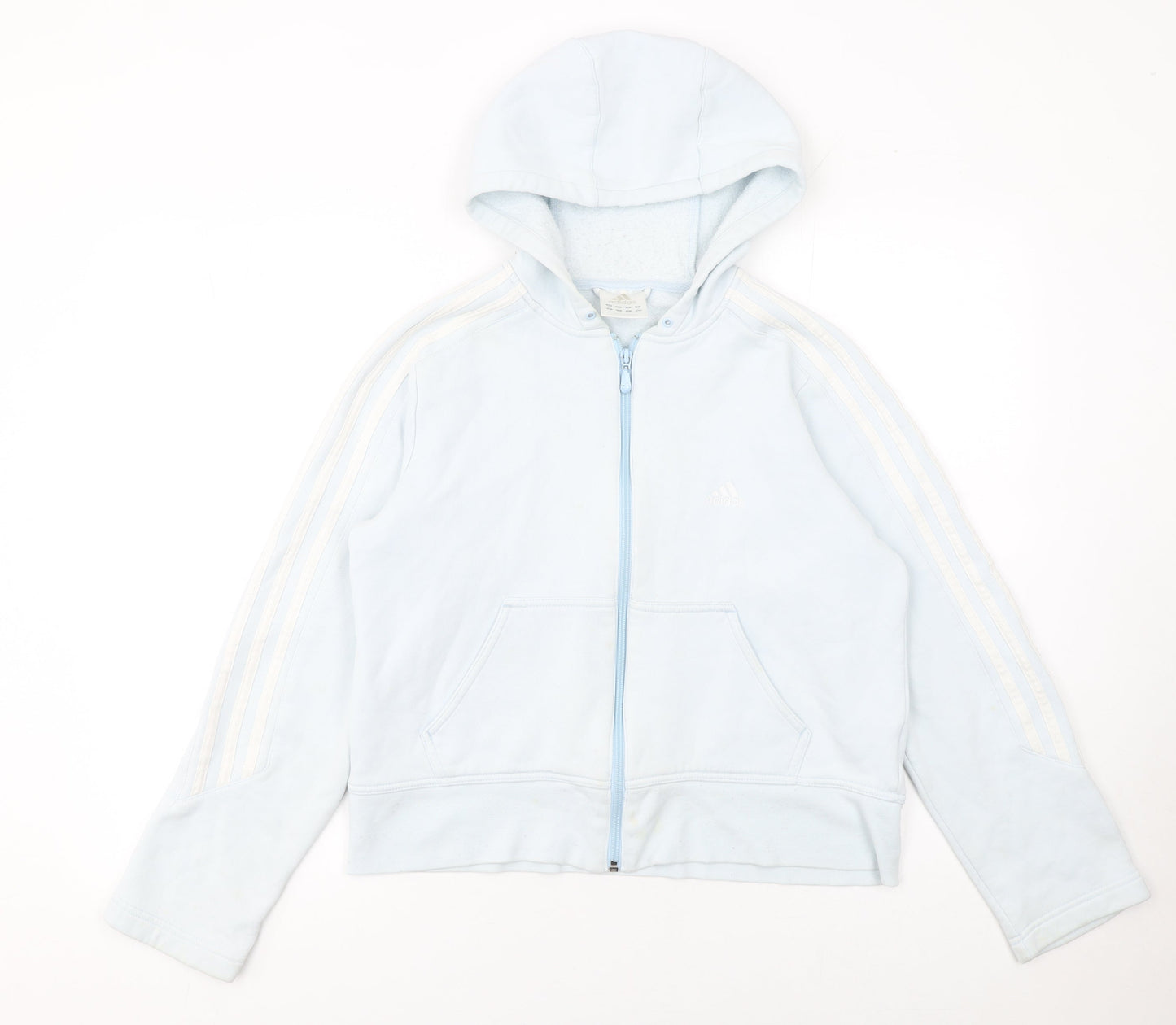 Womens UK Size 14 adidas Blue Full Zip Hoodie