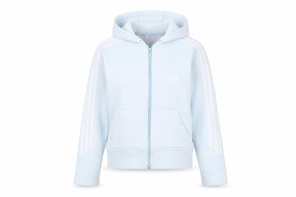 Womens UK Size 14 adidas Blue Full Zip Hoodie