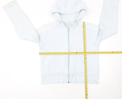Womens UK Size 14 adidas Blue Full Zip Hoodie