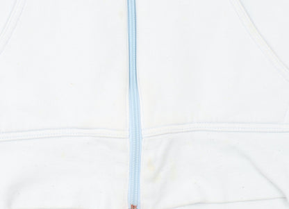 Womens UK Size 14 adidas Blue Full Zip Hoodie