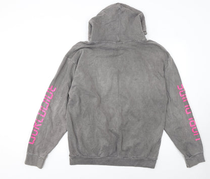Womens UK Size S PRETTYLITTLETHING Grey Pullover Hoodie