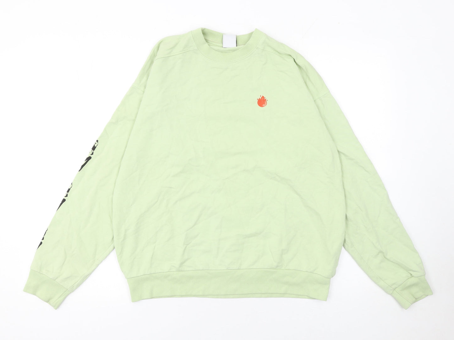 Womens UK Size S Zara Green Pullover Sweatshirt