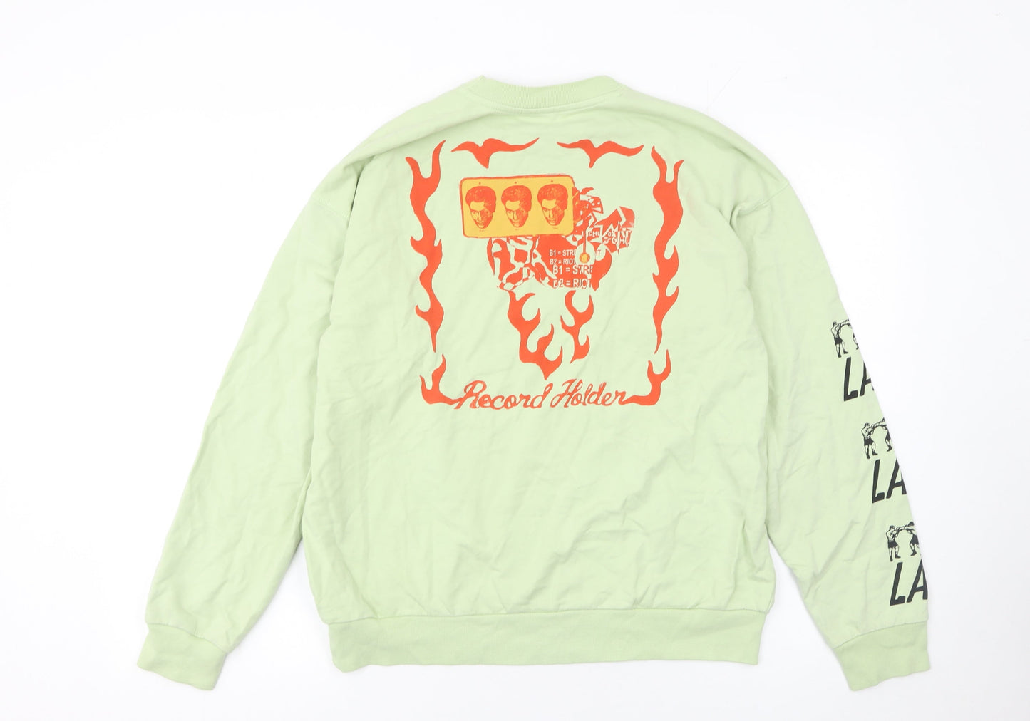 Womens UK Size S Zara Green Pullover Sweatshirt