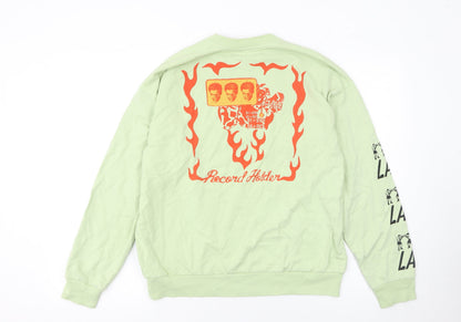 Womens UK Size S Zara Green Pullover Sweatshirt