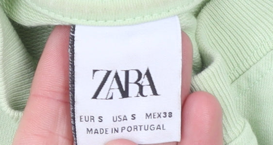 Womens UK Size S Zara Green Pullover Sweatshirt