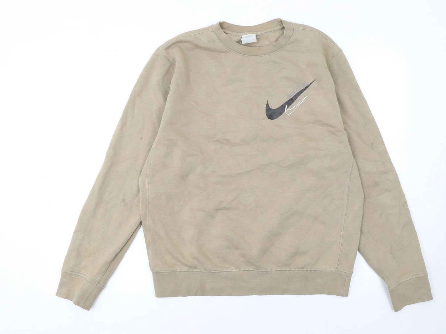 Womens UK Size S Nike Beige Pullover Sweatshirt