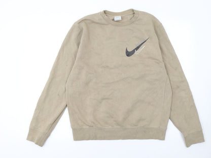 Womens UK Size S Nike Beige Pullover Sweatshirt