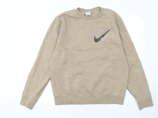 Womens UK Size S Nike Beige Pullover Sweatshirt