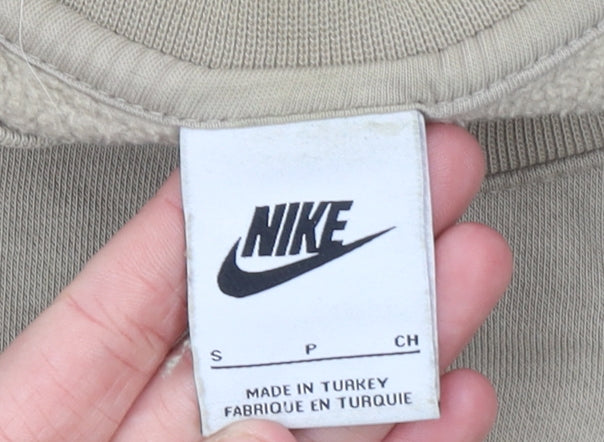 Womens UK Size S Nike Beige Pullover Sweatshirt