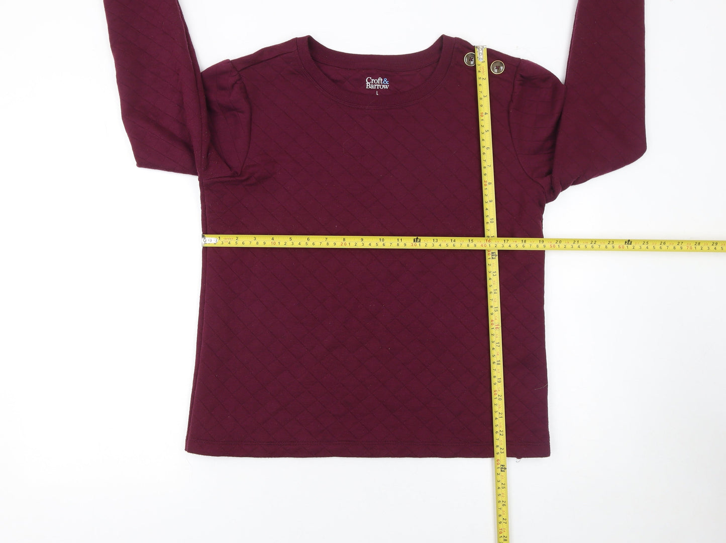 Womens UK Size L Croft & Barrow Red Pullover Sweatshirt