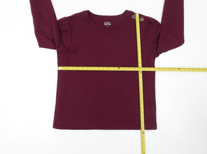 Womens UK Size L Croft & Barrow Red Pullover Sweatshirt