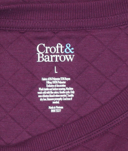 Womens UK Size L Croft & Barrow Red Pullover Sweatshirt