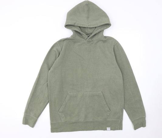 Mens UK Size S Pull&Bear Green Pullover Hoodie