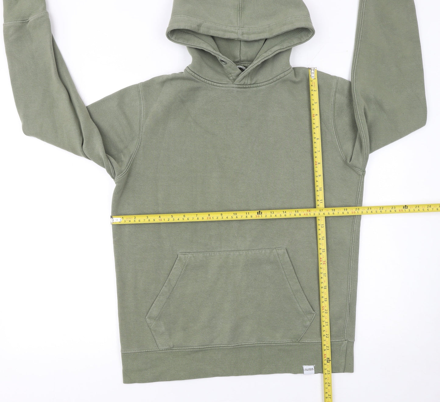 Mens UK Size S Pull&Bear Green Pullover Hoodie