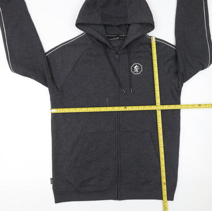 Mens UK Size L Gym King Grey Full Zip Hoodie